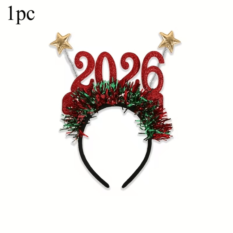 Christmas Headband Accessory Striped Glitter Hair Hoop In Red Green And Golden For Festive Party An 8