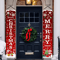 1Pair Christmas Door Banners Polyester 2D Merry Christmas Flag 12 By 71 Inches For Indoor Outdoor G 1