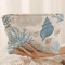 Starfish Coral Shell Pattern Printed Makeup Bag Corduroy Lightweight Zipper Pouch For MultiFunction 3