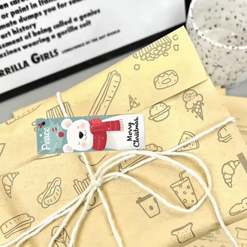 120pcs Christmas Stickers 1 By 3 Inches Festive Gift Wrapping Seal Stickers SelfAdhesive Holiday De 2