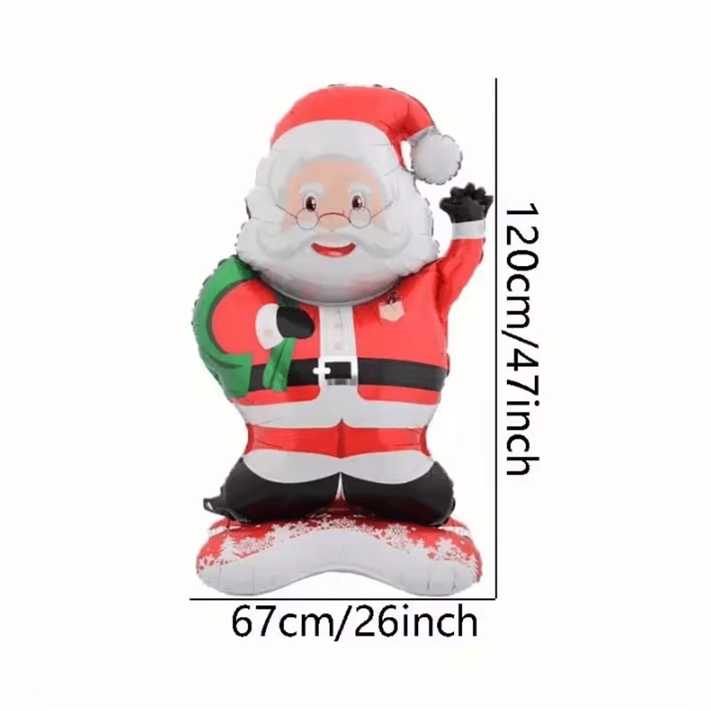 Standing Santa Claus Foil Balloon Christmas Home And Party Decoration Aluminum Foil Festive Outdoor 4