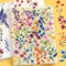 50pcs Transparent Flower Stickers Ink Floral Decorative Craft Stickers For Notebook Guitar Brochure 0