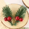 Mini Artificial Red Berries Bouquet Plastic Pine Needle Berry Home And Party Decoration For Christm 2