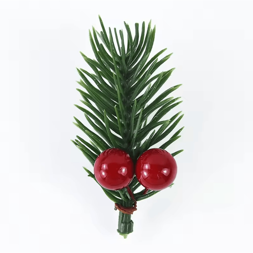 Mini Artificial Red Berries Bouquet Plastic Pine Needle Berry Home And Party Decoration For Christm 3