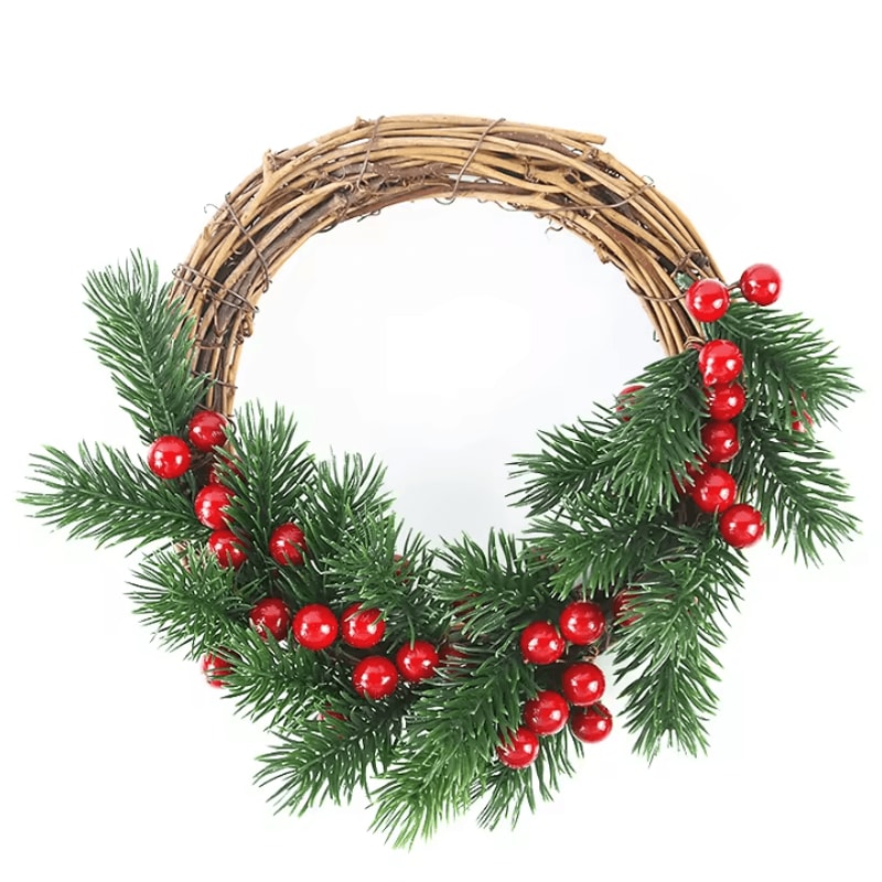 Mini Artificial Red Berries Bouquet Plastic Pine Needle Berry Home And Party Decoration For Christm 4