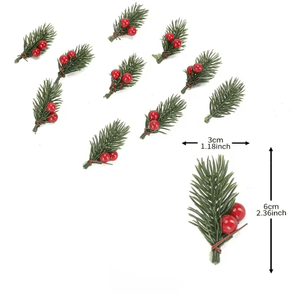 Mini Artificial Red Berries Bouquet Plastic Pine Needle Berry Home And Party Decoration For Christm 5