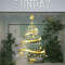 Golden Christmas Window Stickers Garland Holiday Decal Decorations For Home Shopping Mall And Glass 3