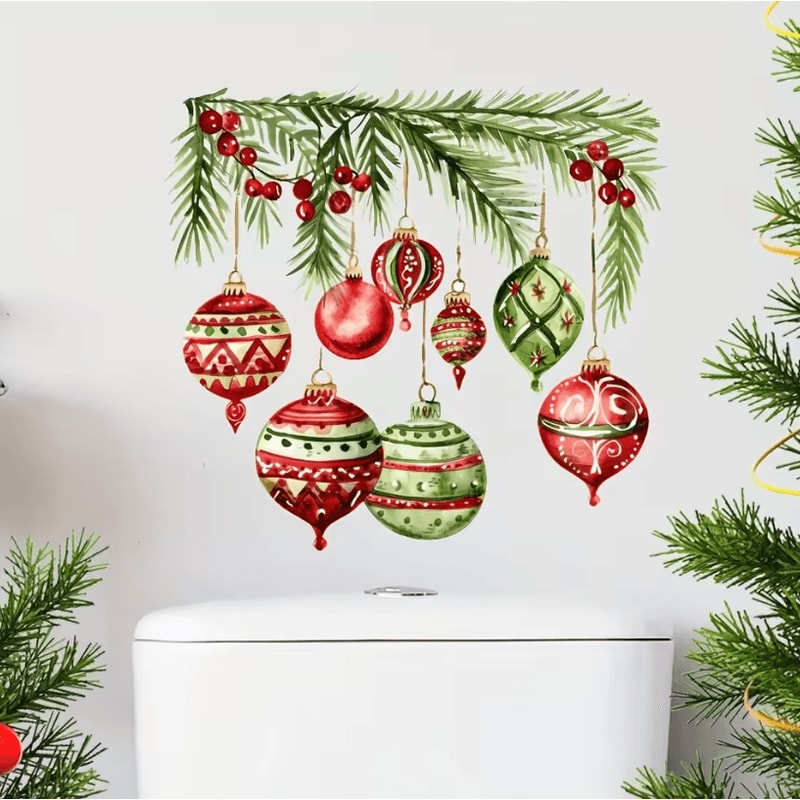 Christmas Christmas Toilet Stickers Reusable SelfAdhesive PVC Bathroom Decals For Toilet Lid And Ho 4