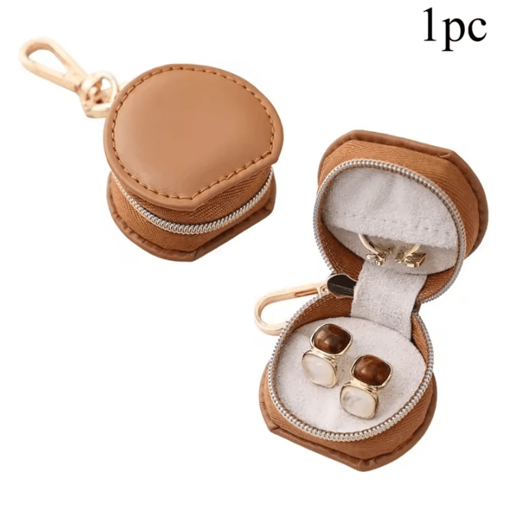 1pc Mini Travel Jewelry Organizer Portable Jewelry Case Box For Earrings Necklaces And Rings Handba 9