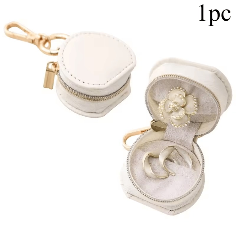 1pc Mini Travel Jewelry Organizer Portable Jewelry Case Box For Earrings Necklaces And Rings Handba 6