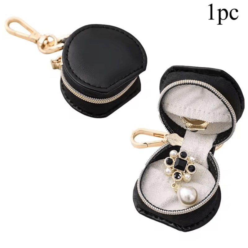 1pc Mini Travel Jewelry Organizer Portable Jewelry Case Box For Earrings Necklaces And Rings Handba 7