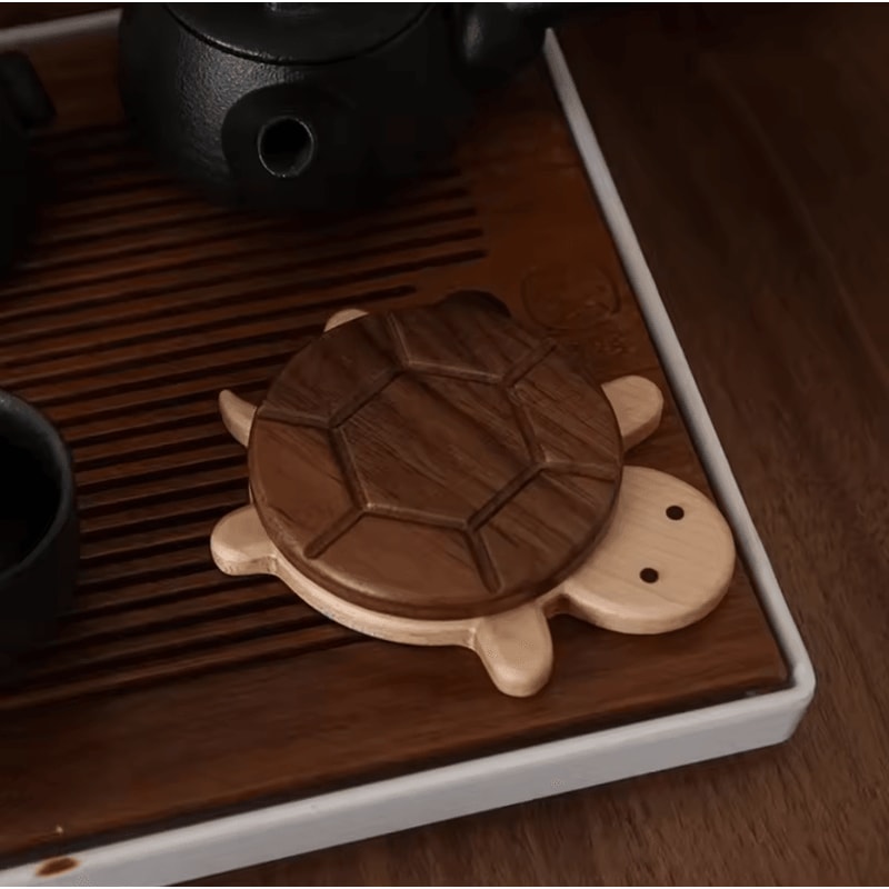 Wooden Heat Insulation Coaster Turtle Shape Tea Cup And Mug Table Protector Decorative Hot Drink Ma 1