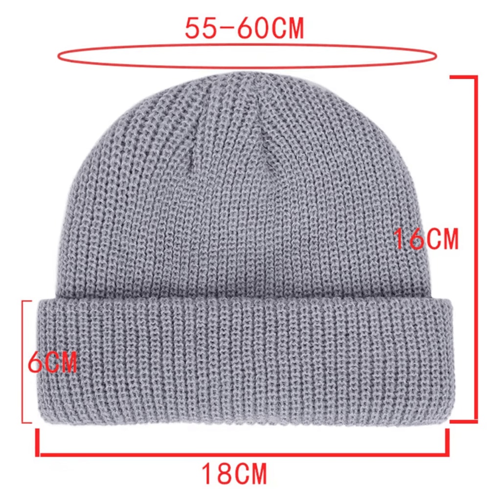 One Size Winter Warm Beanie Winter Warm Beanie Knitted Skull Cap Elastic Unisex Hip Hop Wool Hat Fo 3