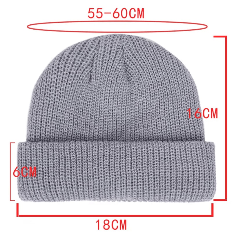 One Size Winter Warm Beanie Winter Warm Beanie Knitted Skull Cap Elastic Unisex Hip Hop Wool Hat Fo 3
