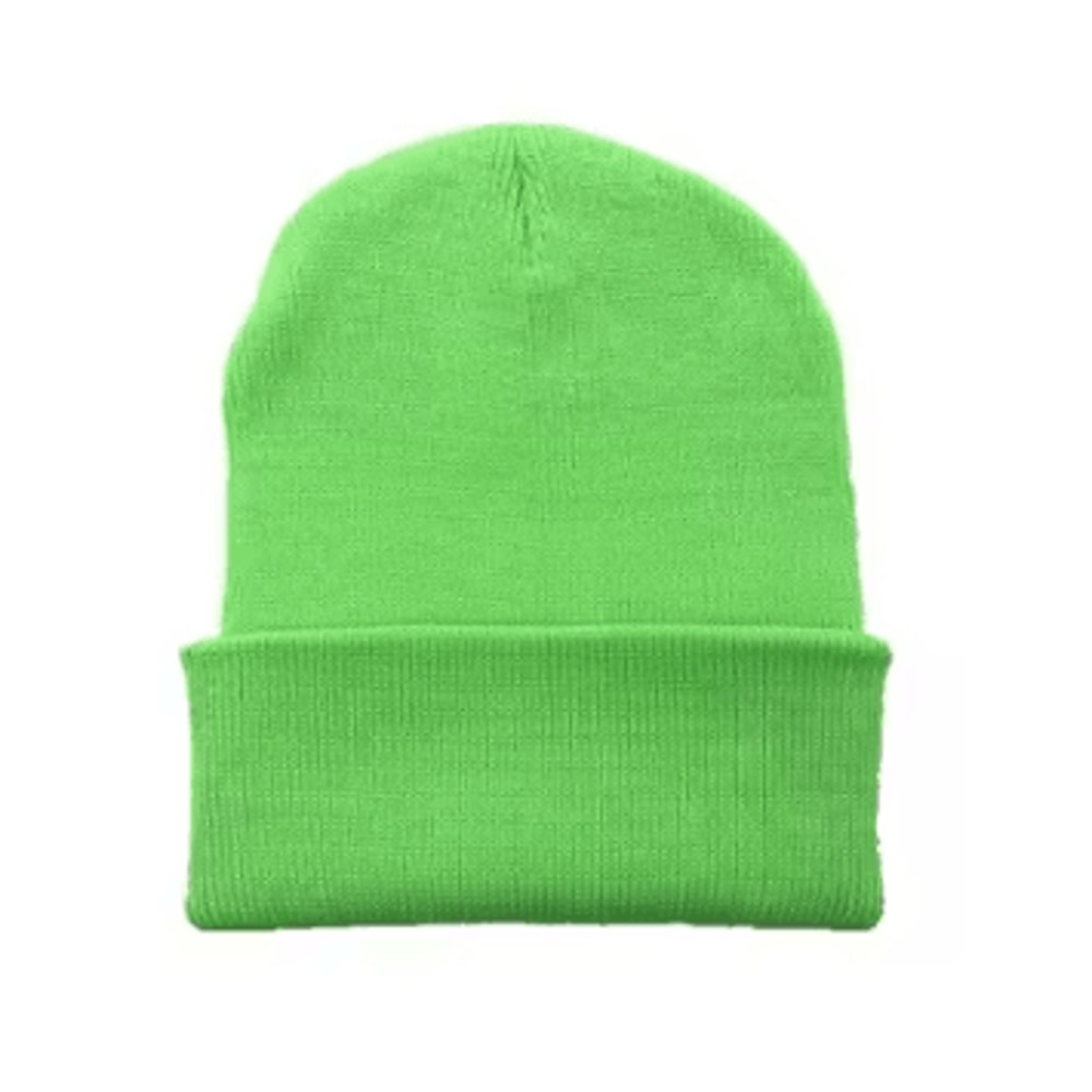 Womens Knitted Fluorescent Autumn Beanie Cap Warm Casual Bonnet For Ladies 5