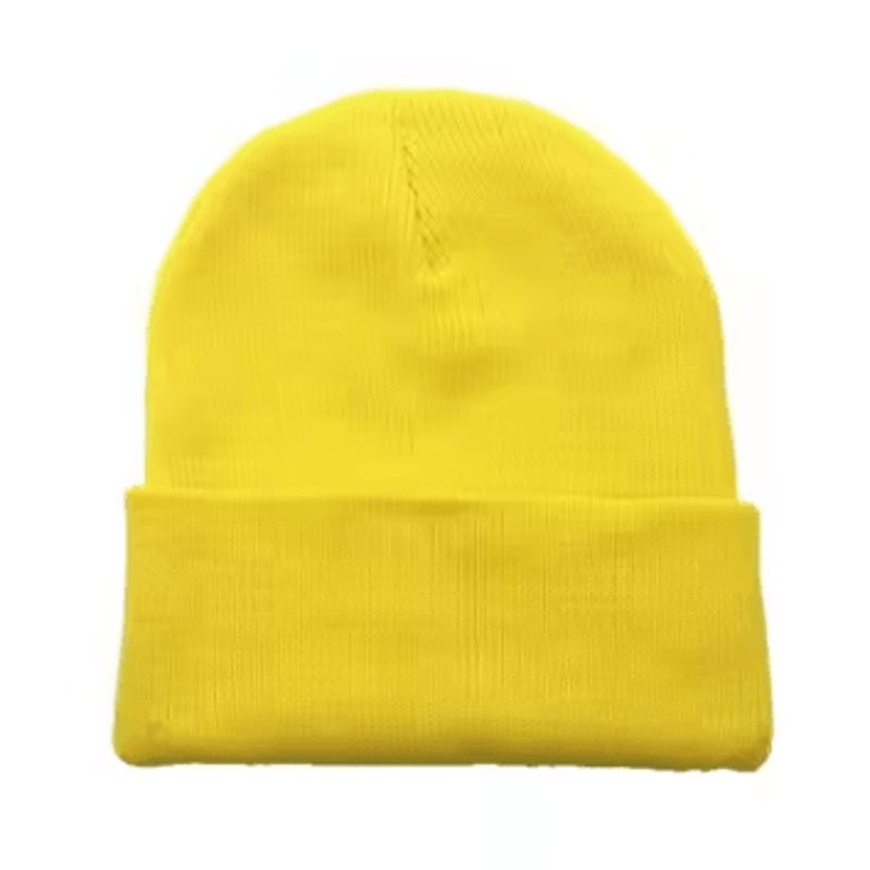 Womens Knitted Fluorescent Autumn Beanie Cap Warm Casual Bonnet For Ladies 14
