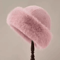 Fluffy Fur Bucket Hat Plush Fisherman Womens Winter Hat Warm Cold Weather Cap 1