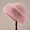 Fluffy Fur Bucket Hat Plush Fisherman Womens Winter Hat Warm Cold Weather Cap 3