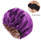 Satin Hair Cap For Sleeping Silk Night Hair Care Hat With Adjustable Button Headwear 1