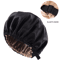 Satin Hair Cap For Sleeping Silk Night Hair Care Hat With Adjustable Button Headwear 2