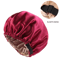 Satin Hair Cap For Sleeping Silk Night Hair Care Hat With Adjustable Button Headwear 7