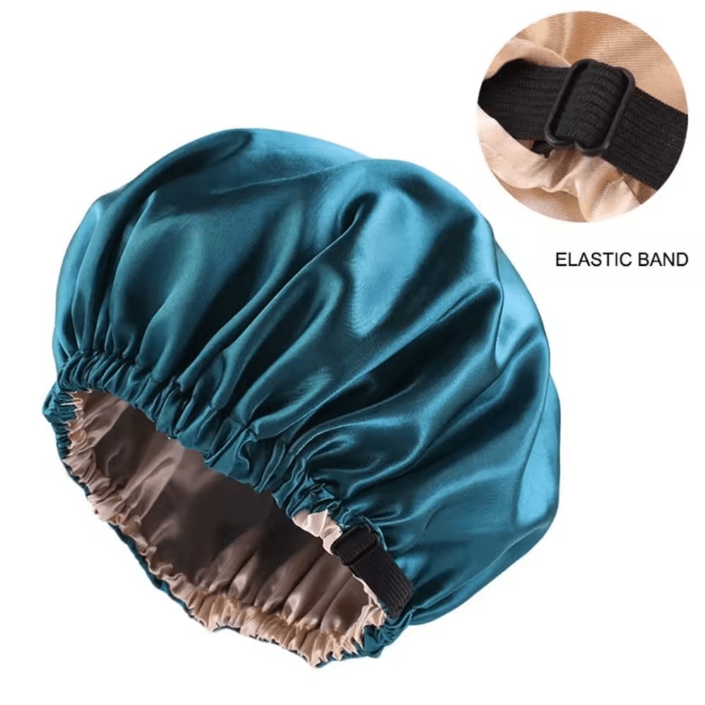 Satin Hair Cap For Sleeping Silk Night Hair Care Hat With Adjustable Button Headwear 8