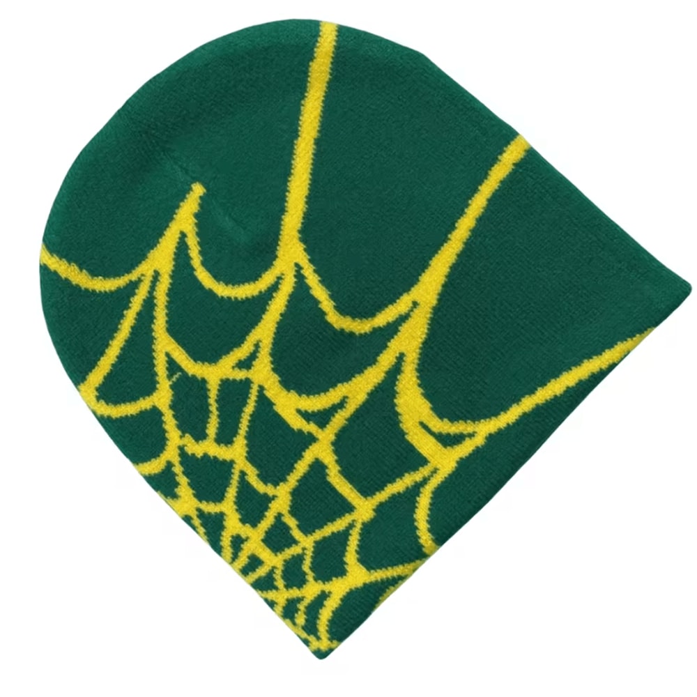 Spider Web Beanie Hat Unisex Knit Warm Outdoor Pullover Personality Winter Cap 2
