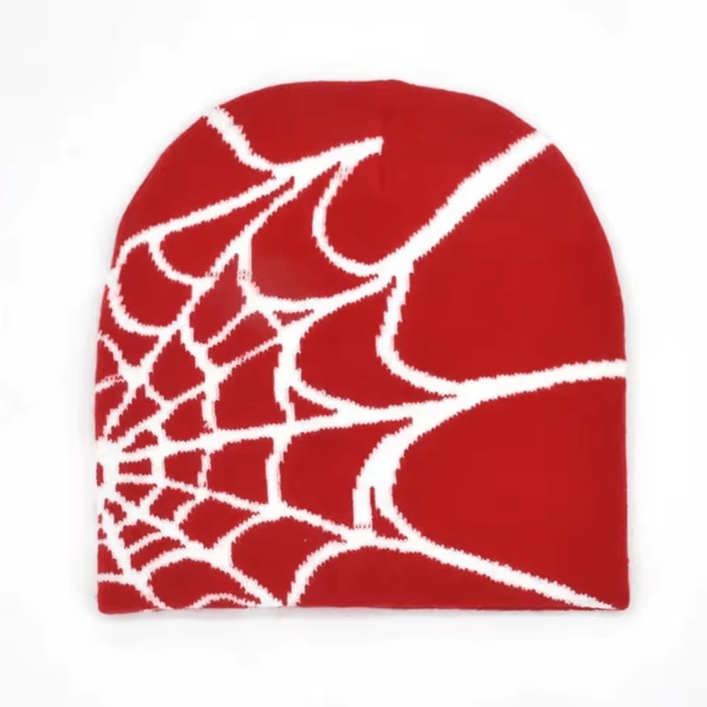 Spider Web Beanie Hat Unisex Knit Warm Outdoor Pullover Personality Winter Cap 3