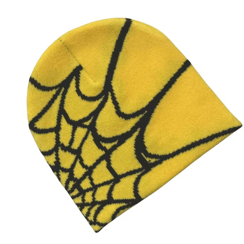 Spider Web Beanie Hat Unisex Knit Warm Outdoor Pullover Personality Winter Cap 4
