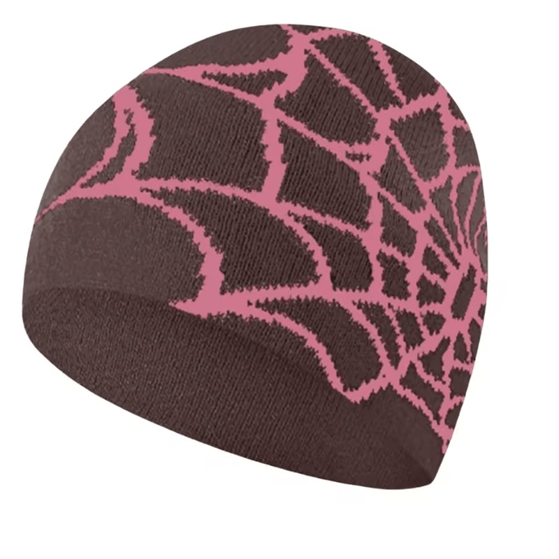 Spider Web Beanie Hat Unisex Knit Warm Outdoor Pullover Personality Winter Cap 5