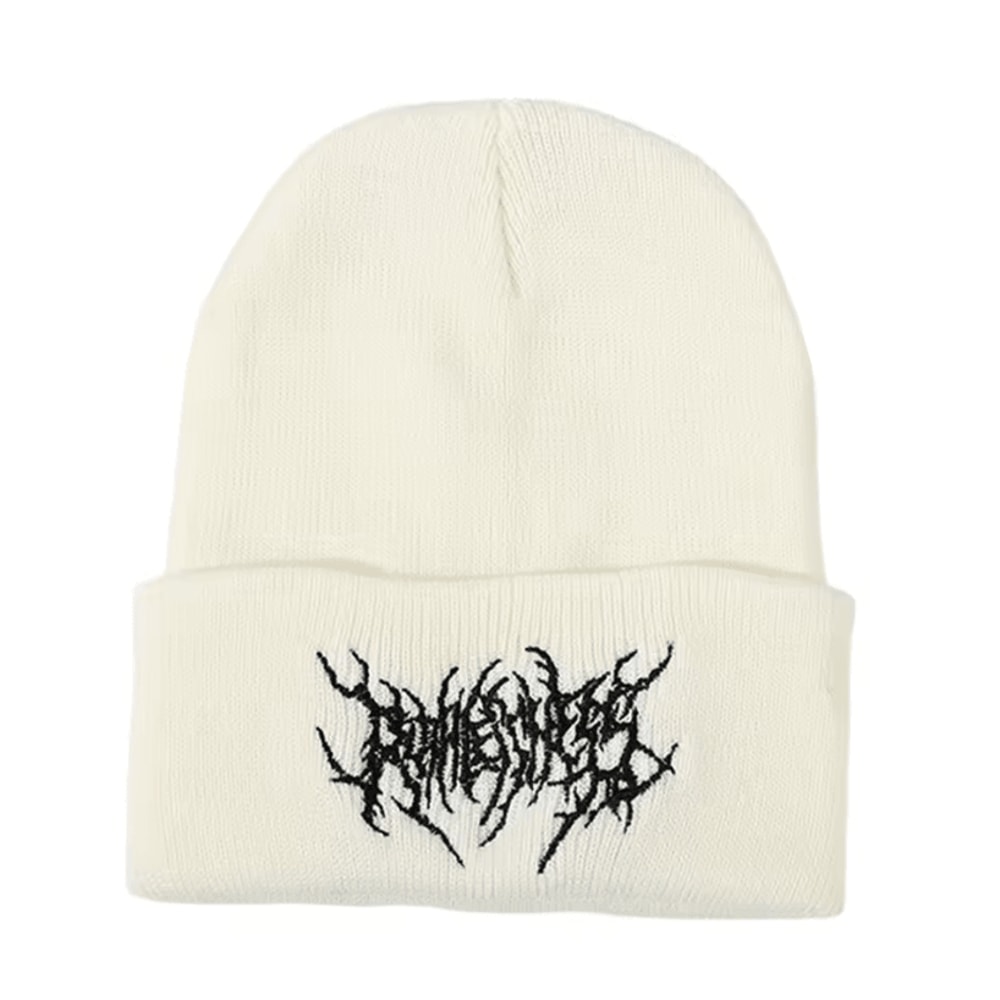 Street Fashion Knitted Skullies Beanies Warm Winter Caps Unisex Acrylic Gothic Style Hat 2