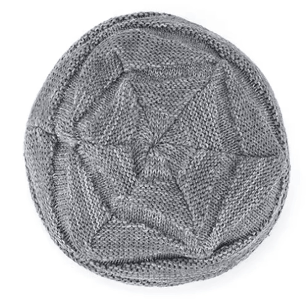 Winter Warm Knitted Woolen Skullies Beanie Hat Velvet Lined Diamond Pattern For Men 4