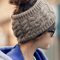 One Size Warm Winter Skullies Beanie Solid Color Knit Wool Hat Fashion Snow Cap For Women 0