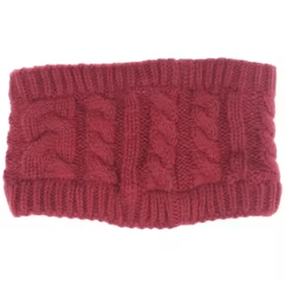 One Size Warm Winter Skullies Beanie Solid Color Knit Wool Hat Fashion Snow Cap For Women 6