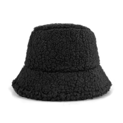 unisex graffiti bucket hat warm outdoor lamb wool cap for fishing and winter