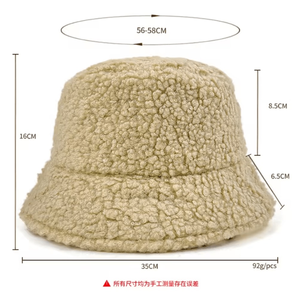 Unisex Graffiti Bucket Hat Warm Outdoor Lamb Wool Cap For Fishing And Winter 1