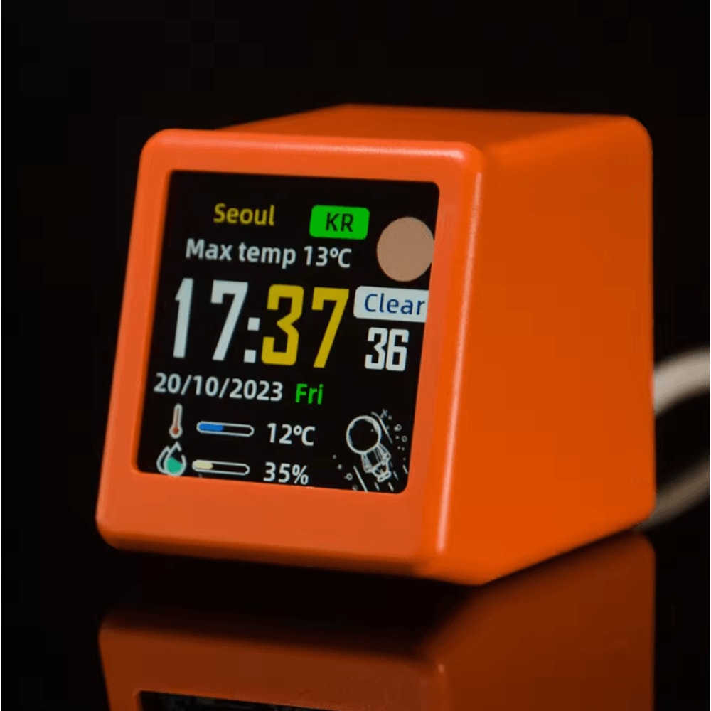 WiFi Weather Forecast Station Smart Desktop Clock With Digital Photo Album And GIF Animation 7