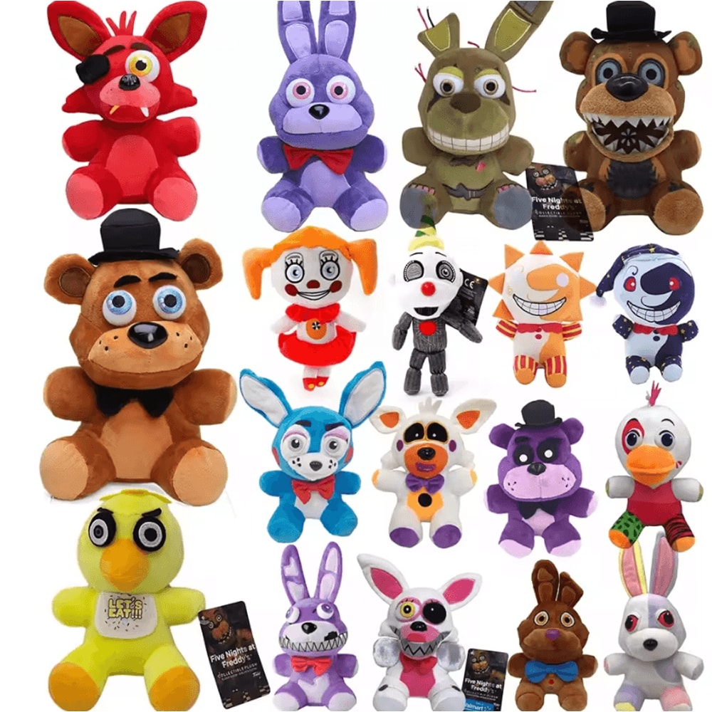 Five Nights At Freddys FNAF Plush Toys Set Cute Game Plushies 7Inch Freddy Bonnie Bear Foxy 0