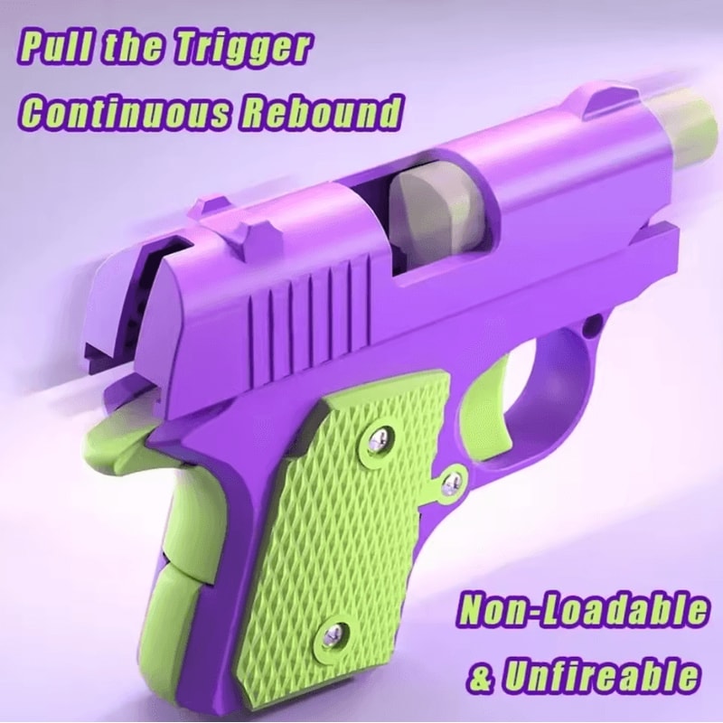 Mini 3D Gravity Printed Toy Pistol Model Fun StressRelief Gift For Kids And Adults 3
