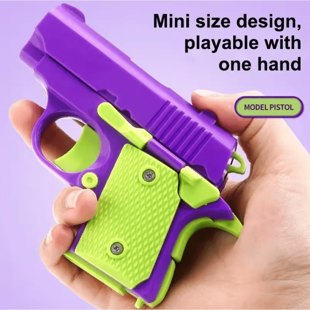Mini 3D Gravity Printed Toy Pistol Model Fun StressRelief Gift For Kids And Adults 4