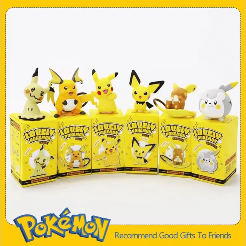 Pokemon Pokemon Action Figures Kawaii Pikachu Pichu Togedemaru Alola Raichu Mimikyu Anime Figures T 0