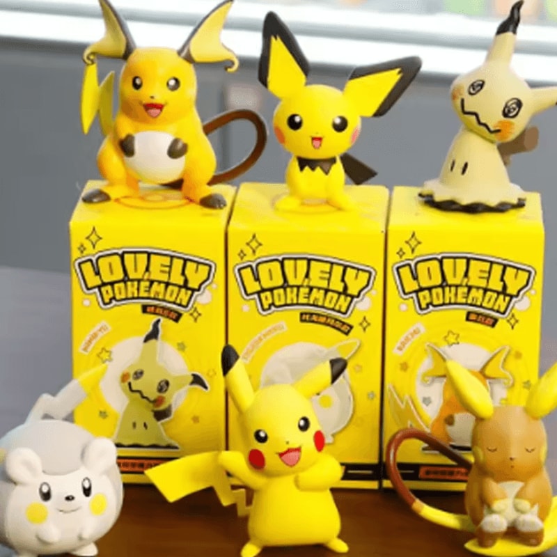 Pokemon Pokemon Action Figures Kawaii Pikachu Pichu Togedemaru Alola Raichu Mimikyu Anime Figures T 1