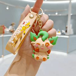 pokemon pokemon keychain cute cartoon pvc bag charm accessory for school bag and car, small gift for kids