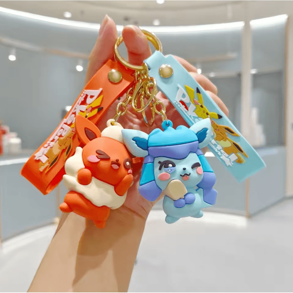 Pokemon Pokemon Keychain Cute Cartoon PVC Bag Charm Accessory For School Bag And Car Small Gift For 12