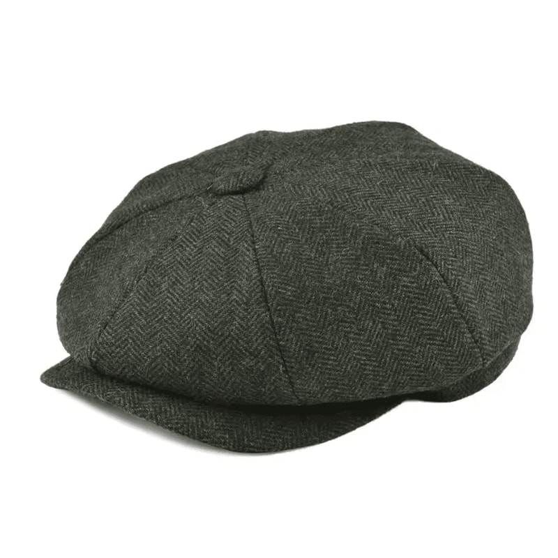 Wool Tweed Newsboy Cap Tweed Newsboy Cap British Gatsby Retro Driver Flat Cap For Men 9