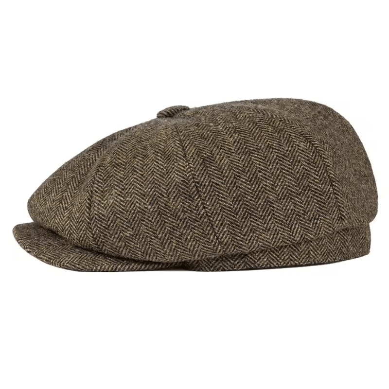 Wool Tweed Newsboy Cap Tweed Newsboy Cap British Gatsby Retro Driver Flat Cap For Men 1