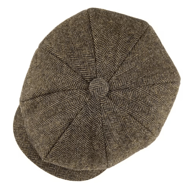 Wool Tweed Newsboy Cap Tweed Newsboy Cap British Gatsby Retro Driver Flat Cap For Men 3