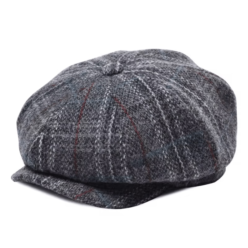 Wool Tweed Newsboy Cap Tweed Newsboy Cap British Gatsby Retro Driver Flat Cap For Men 6