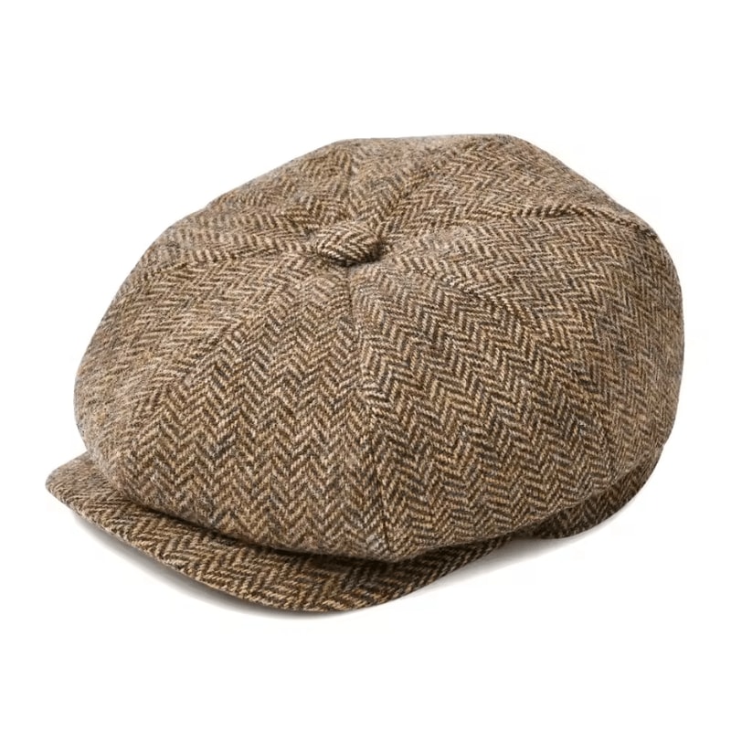 Wool Tweed Newsboy Cap Tweed Newsboy Cap British Gatsby Retro Driver Flat Cap For Men 7