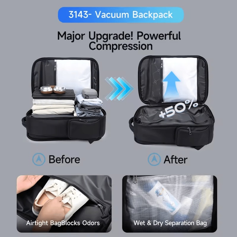 Tigernu Large Capacity Laptop Backpack For Men With Vacuum Compression Design 14 1561 73 Inch Scho 2